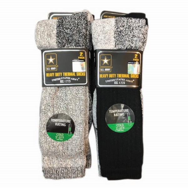 2- Pack Heavy Duty Thermal Boot Sock - Assorted
