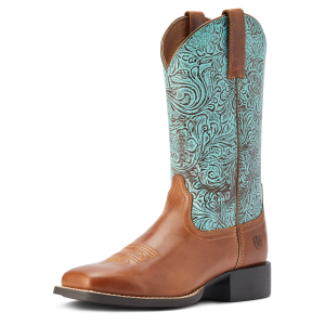 Women's  Round Up Wide Square Toe Western Boot