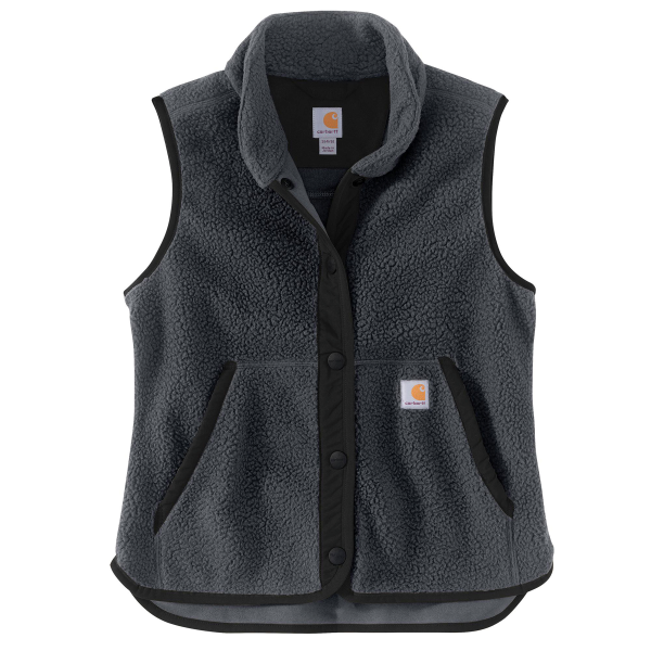 Relaxed Fit Fleece Snap Front Vest