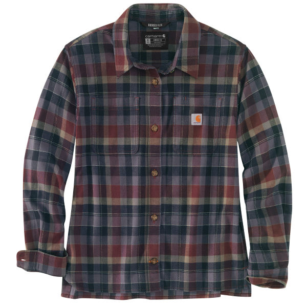 Long Sleeve Rugged Flex Fit Mid-Weight Flannel Shirt