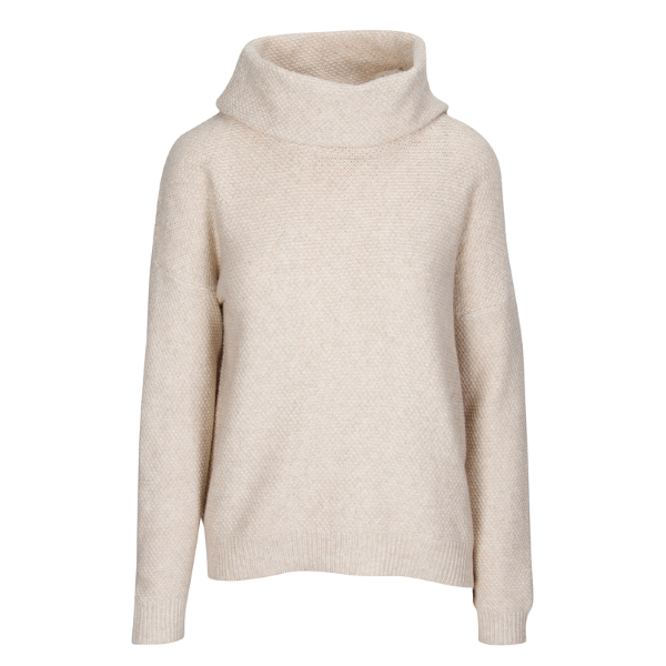 Drop Shoulder Cowl Neck Sweater