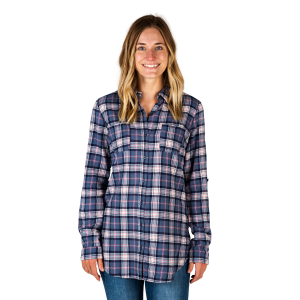 Women's  Flannel Plaid Long Sleeve Shirt
