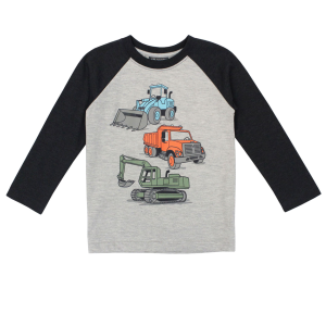 Boys'  Construction Stack Machines Tee