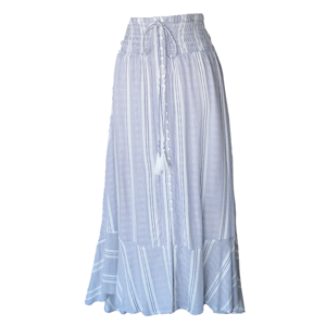 Women's  Elastic Button Front Print Skirt