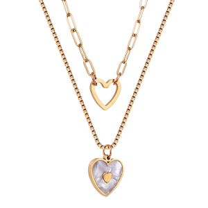 Women's  Heart Layered Necklace