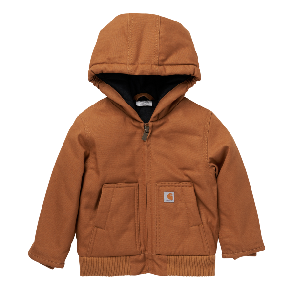 Brown Canvas Insulated Hooded Active Jacket
