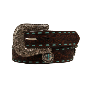 Women's  Turquoise Stitch Embroidered Belt