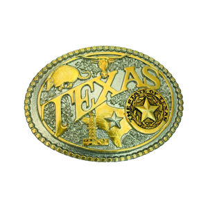 Unisex Two-Tone Texas State Heritage Attitude Buckle