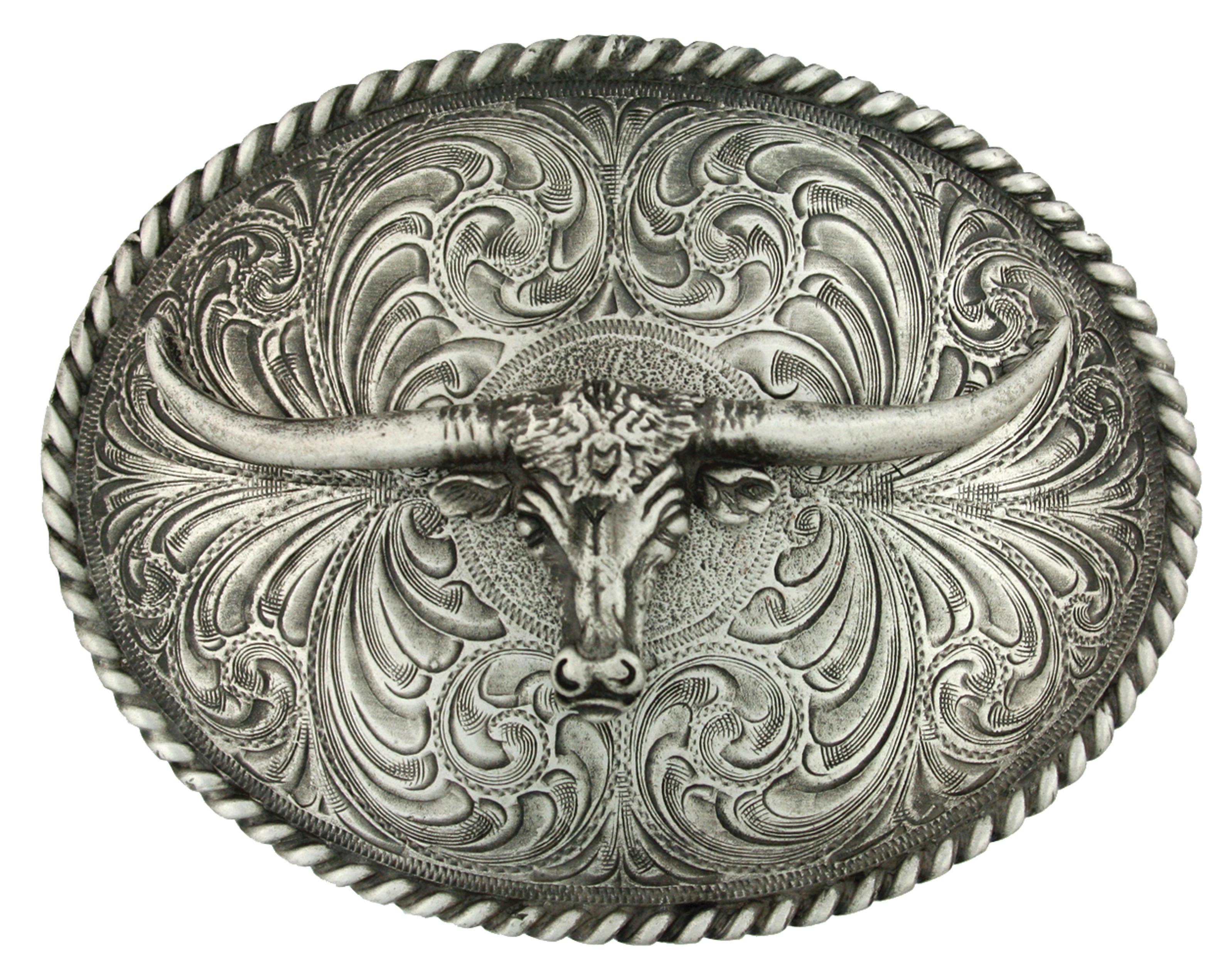 Montana Silversmiths Retro Silver Longhorn Bitterroot Bracelet Silver
