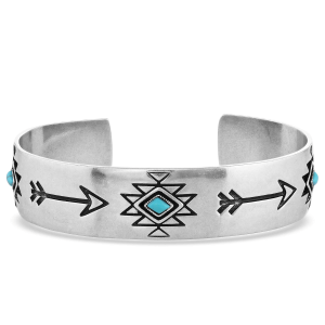 Women's  Only Forward Turquoise Silver Cuff