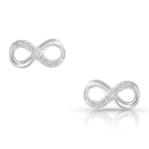 Women's  Silver Shine Infinity Earrings