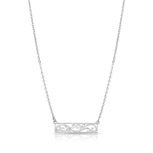 Women's  Bar None Scroll Necklace