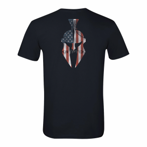 Men's  Overlay Flag Black T-Shirt