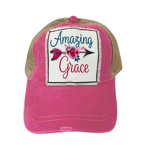 Women's  Amazing Grace Patch Mesh Hat