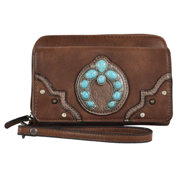 Naja Concho Brown Turquoise Wallet