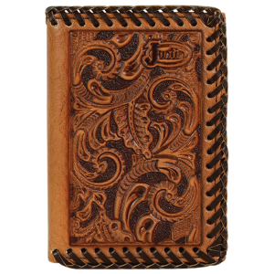 Men's  Tooled with Whipstitch Trifold Wallet