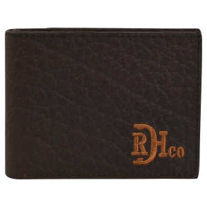 Men's  Bison Grain Leather Bifold Wallet
