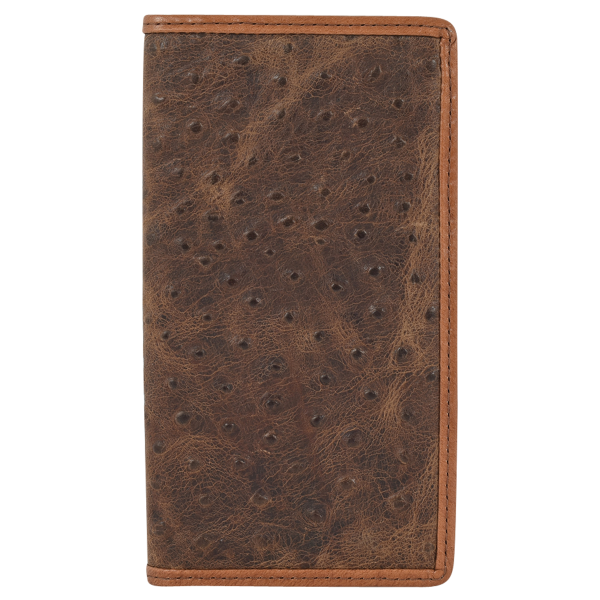 Ostrich Textured Leather Rodeo Wallet