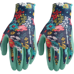 Women's  2-Pack Textured Latex Grip Gardening Work Gloves