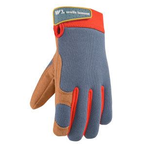 Kids'  Genuine Leather Syntheic Work Garden Gloves