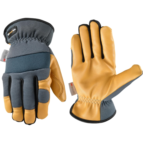 Comforthyde Insulated Leather Hybrid Thinsulate Winter Gloves