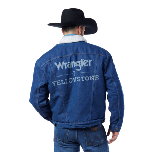 Men's  Wrangler x Yellowstone Sherpa Lined Denim Jacket