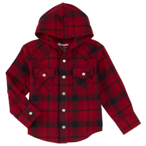 Boys'  Toddler Hooded Flannel Snap Shirt
