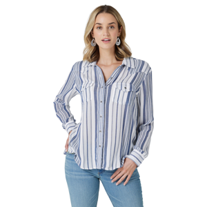 Women's  Americana Western Stripe Button Shirt