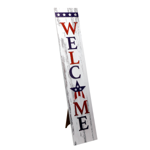 Wooden American Welcome Sign
