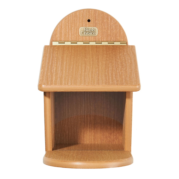 Squirrel Feeder Munch Box in Natural Teak Recycled Plastic