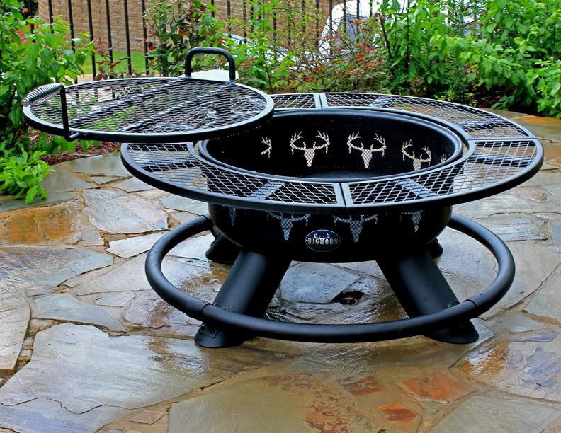 Murdoch S Bighorn Deer Head Fire Pit, Ranch Fire Pit With Grilling Grate