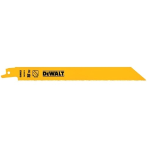 8" 18 TPI Straight Back Bi-Metal Reciprocating Blade (5 pack) - DW4821