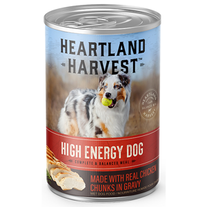 High Energy Dog, with Real Chicken Chunks in Gravy Wet Dog Food