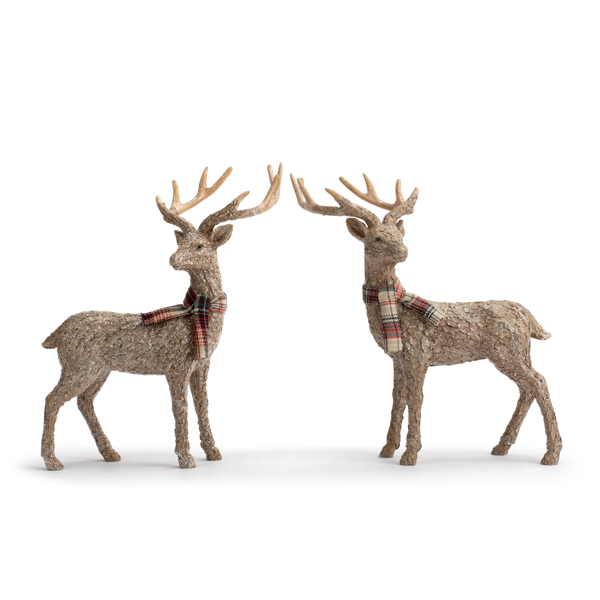 Lodge Deer Figures Holiday Decoration - Set of 2