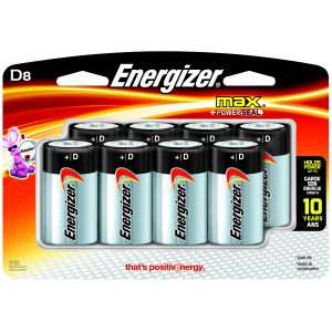 MAX D Batteries - 8-Pack