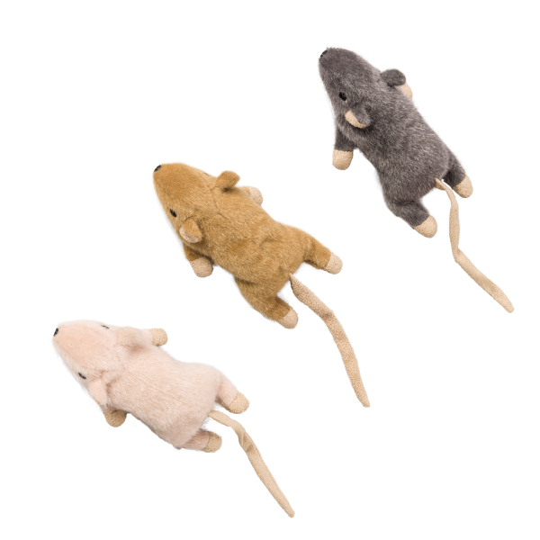 Flat Mouse Frankie Cat Toy with Catnip - Assorted