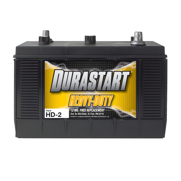 Durastart - HD-2 - 625cca - BCI Group Size 2 - Heavy Duty / Commercial 6 Volt Battery