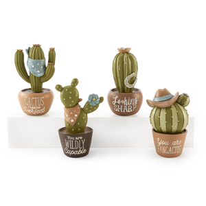 Polyresin Potted Cactus Deco - Assorted