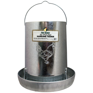 Hanging Galvanized Poultry Feeder - 30 lb