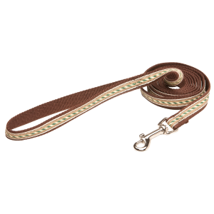 Outdoorsman Dog Leash with Swivel Snap and Loop-Brown Stripe