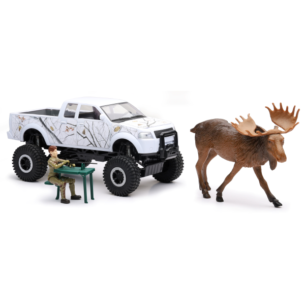 Wildlife Hunter White Camo Pick-up with Moose Set