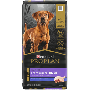 Performance 30/20 for Canine Athletes Turkey, Duck and Quail Formula, All Ages Dry Dog Food
