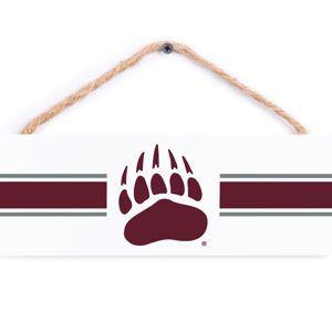 10" x 3.5" The University of Montana Stripes and Logo Hanging Sign