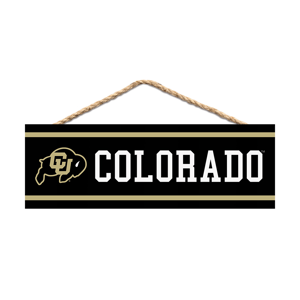 10" x 3.5"University of Colorado School and Logo Hanging Sign