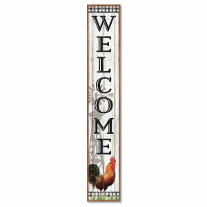 Welcome, Rooster, Porch Sign