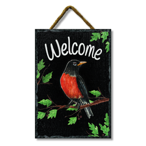 Welcome, Robin, Slate Sign