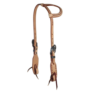Buckstitched Roughout Sliding-Ear Headstall