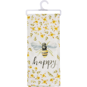 Happy Bee Dish Towel