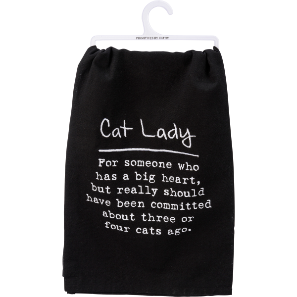 Cat Lady Dish Towel