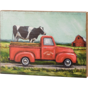 Cow Truck Box Sign